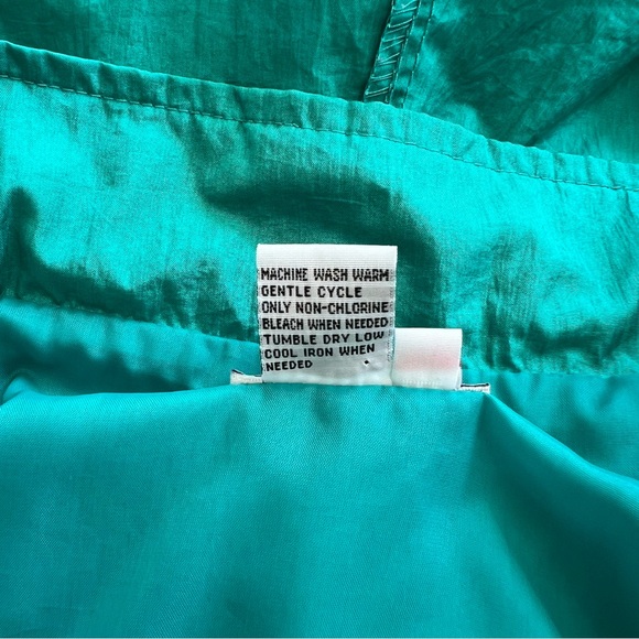 Claudia Barnes Sport Vintage Windbreaker Womens Small Zip Up Jacket Turquoise - Picture 11 of 15
